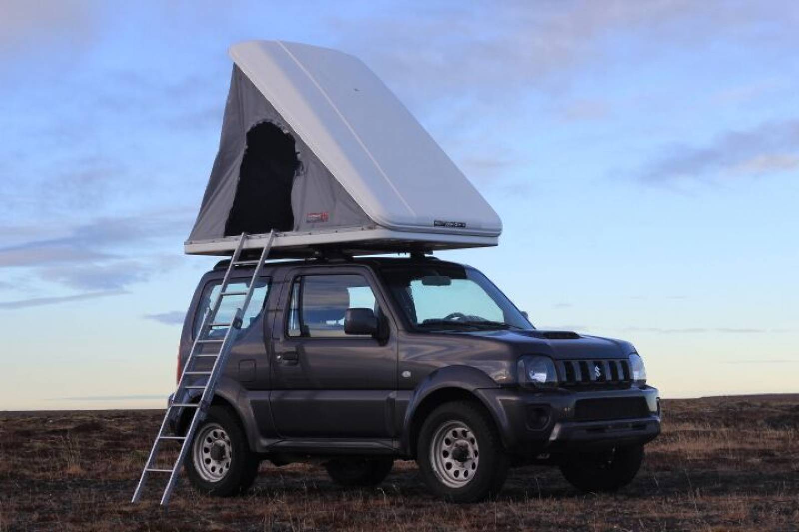 Suzuki Jimny Roof Tent open with ladder
